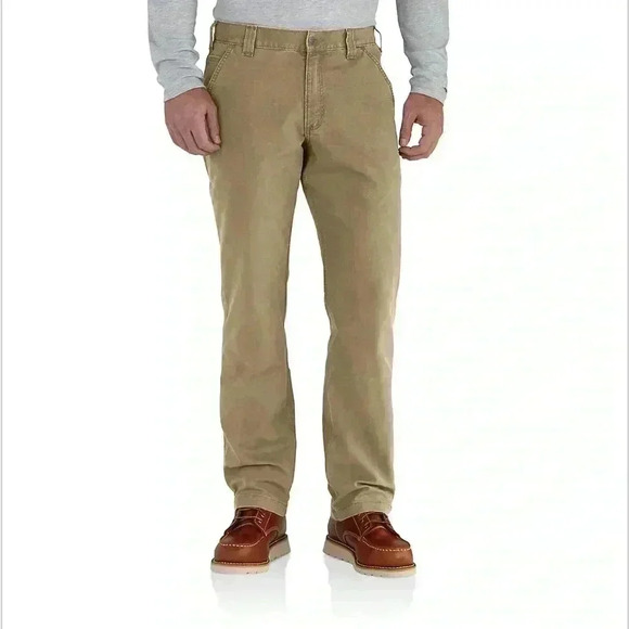 Men’s Work Pants - Relaxed Fit - Rugged Flex - Canvas - Picture 1 of 7